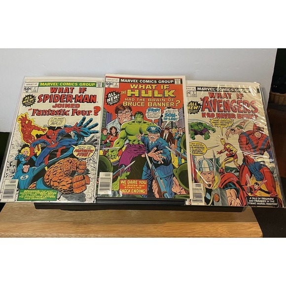 What If # 1,2,3 Marvel comics from 1977....Spider-Man ,Hulk.Avengers - Picture 1 of 12